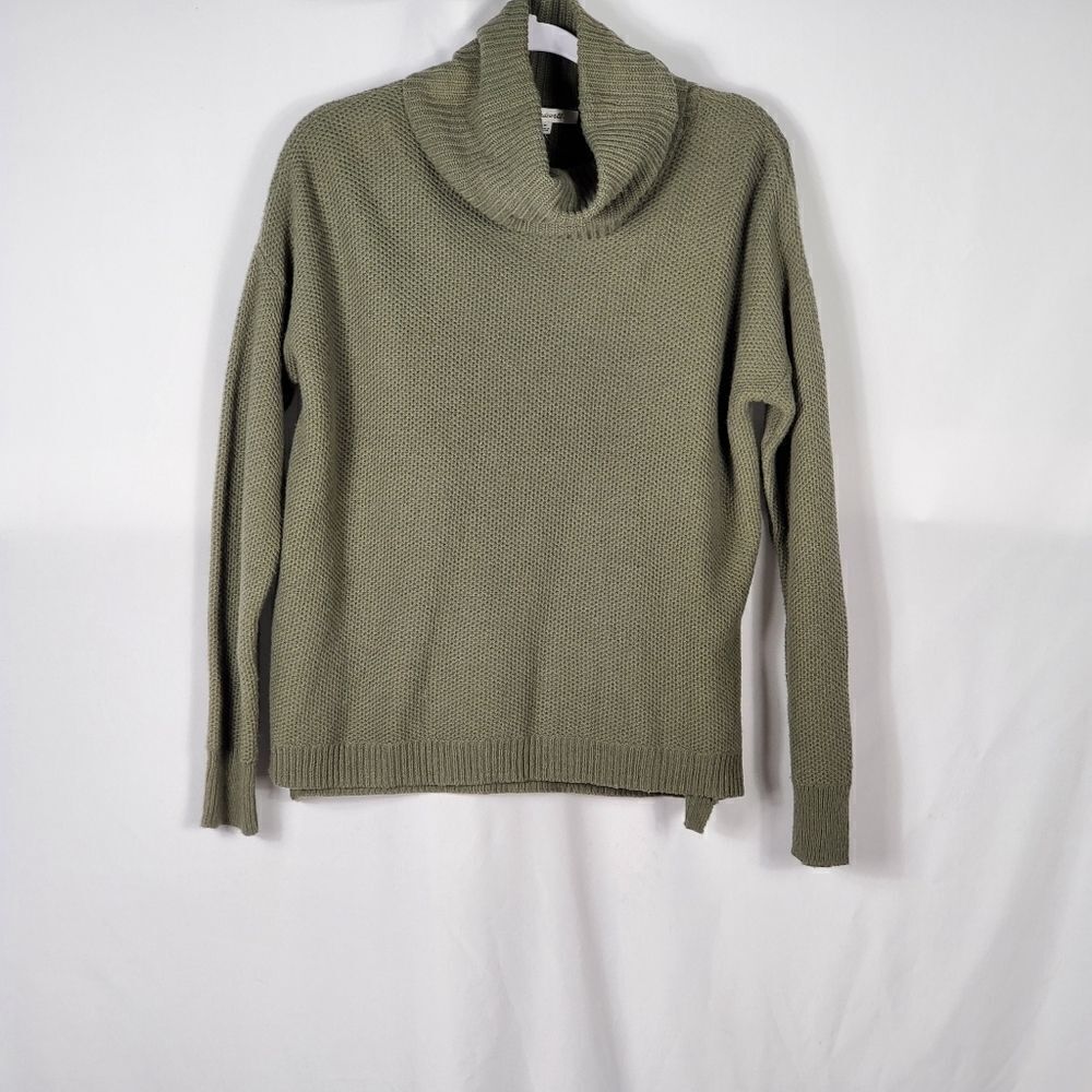 NWOT Madewell Ribbed Turtleneck Sweater in Green - Medium